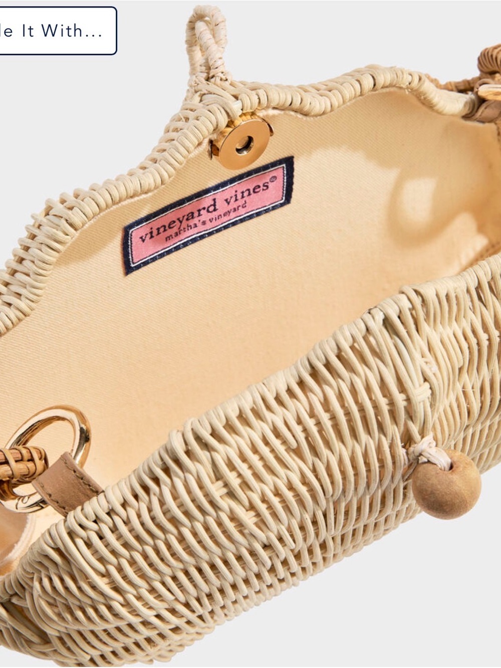 Vineyard Vines Clamshell Bag Purse - Picture 10 of 11